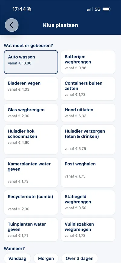 Klus plaatsen in de BuurtHeld-app